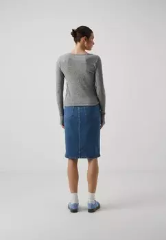 Топ с длинным рукавом Cozy Henley Hollister Co., серый