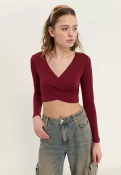 Топ с длинным рукавом Even&Odd, бордо