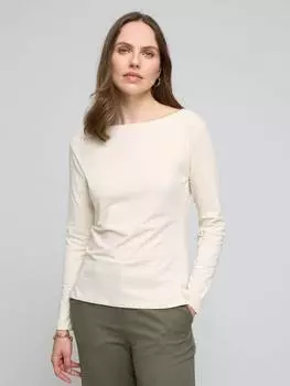 Топ с длинным рукавом и разрезом на шее Celtic & Co., цвет Antique White