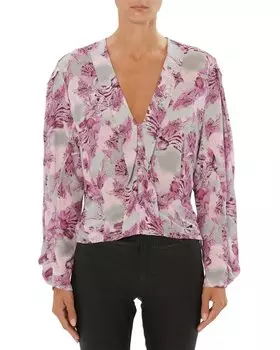 Топ с длинным рукавом IRO, фиолетовый/серый