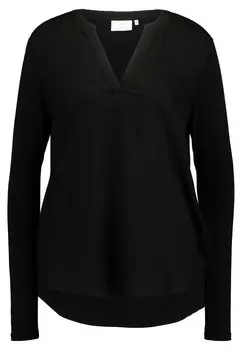 Топ с длинным рукавом Kacalina Kaffe, глубокий черный