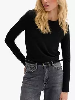Топ с длинным рукавом MY ESSENTIAL WARDROBE, черный