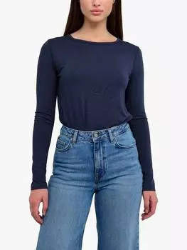 Топ с длинным рукавом MY ESSENTIAL WARDROBE, цвет Total Eclipse