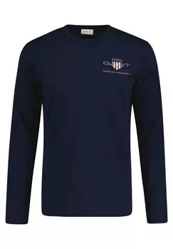 Топ с длинным рукавом Reg Medium Archive Shield GANT, темно-синий