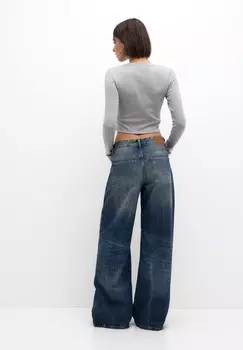 Топ с длинными рукавами 2-PACK PULL&BEAR, темно-красный