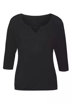 Топ с длинными рукавами 3/4-ARM LASCANA, цвет Mottled Brown