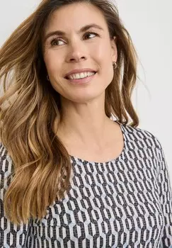 Топ с длинными рукавами 3/4 ARM IN AUSBRENNER-QUALITT Gerry Weber, белый