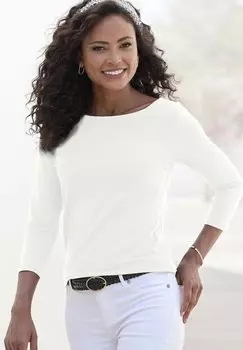 Топ с длинными рукавами 3/4-ARM 2 PACK LASCANA, черный