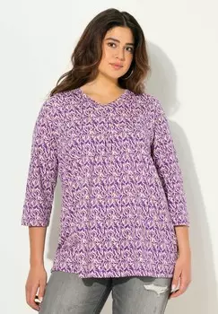 Топ с длинными рукавами 3/4 SLEEVE TEE Ulla Popken, фиолетовый