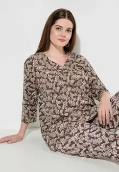 Топ с длинными рукавами 3/4 SLEEVE TEE Ulla Popken, серо-коричневый