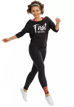 Топ с длинными рукавами 3/4 ULTRA LIGHT MCS001 Winshape, черный