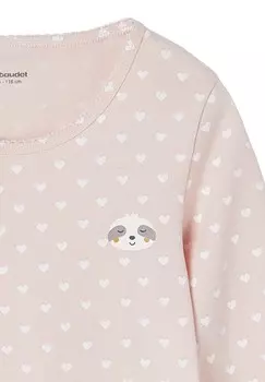 Топ с длинными рукавами 3ER-PACK Vertbaudet, светло-розовый