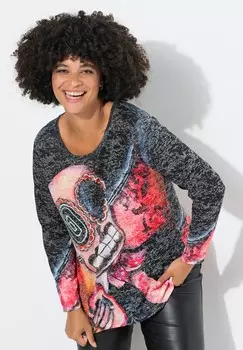 Топ с длинными рукавами A-LINE SKULL PRINT Angel of Style, красный