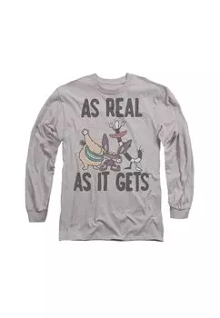 Топ с длинными рукавами AAAHH REAL MONSTERS AS REAL AS IT GETS Cotton Soul, серый