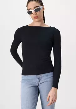 Топ с длинными рукавами Abercrombie & Fitch, черный