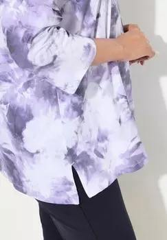 Топ с длинными рукавами ABSTRACT FLORAL 3/4 SLEEVE Ulla Popken, белый