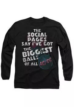 Топ с длинными рукавами AC/DC BIG BALLS Cotton Soul, черный