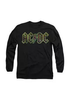 Топ с длинными рукавами AC/DC CHECKERBOARD LOGO Cotton Soul, черный