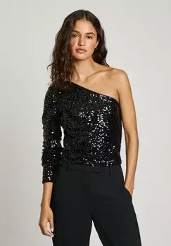 Топ с длинными рукавами ADELE Pepe Jeans, черный