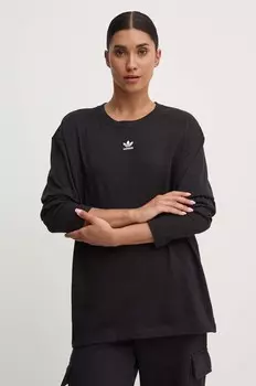 Топ с длинными рукавами adidas Originals из хлопка 0, черный