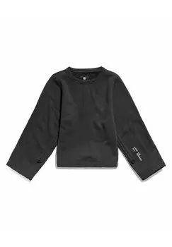 Топ с длинными рукавами ADJUSTABLE SLEEVE CROPPED SW G-STAR, черный