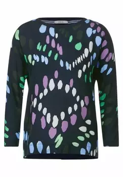 Топ с длинными рукавами ALLOVER PRINT Cecil, синий