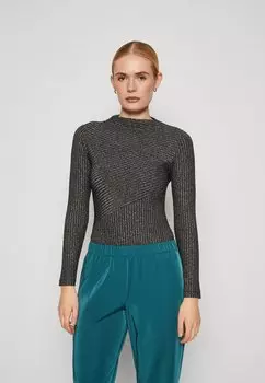 Топ с длинными рукавами AllSaints GIA SPARKLE BODYSUIT, темно-серебристый