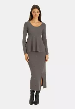 Топ с длинными рукавами Alma en Pena, серый