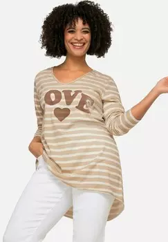 Топ с длинными рукавами Angel of Style, серо-коричневый