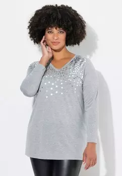 Топ с длинными рукавами Angel of Style, цвет Mottled Light Grey