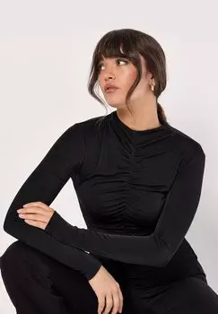Топ с длинными рукавами Apricot, черный