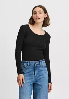 Топ с длинными рукавами b.young, черный