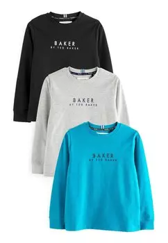 Топ с длинными рукавами BAKER BY TED BAKER MULTI LONG SLEEVE T-SHIRTS 3 PACK, цвет multi
