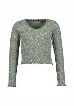 Топ с длинными рукавами BASIC Blue Seven, темно-зеленый