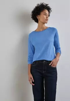 Топ с длинными рукавами BASIC Street One, неоновый синий