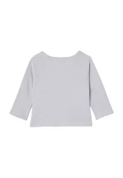 Топ с длинными рукавами BASIC Vertbaudet, синий