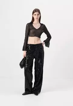 Топ с длинными рукавами BELL SLEEVES Even&Odd, черный