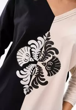 Топ с длинными рукавами BETTER HALF blue shadow, черный