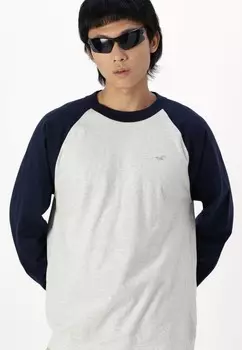 Топ с длинными рукавами BOXY Hollister Co., темно-синий