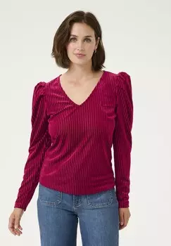 Топ с длинными рукавами CACA Kaffe, темно-красный