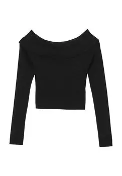 Топ с длинными рукавами Calliope, черный