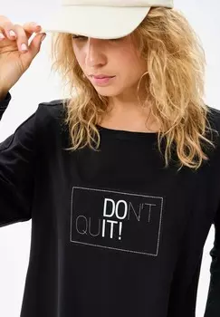 Топ с длинными рукавами CATORI blue shadow, черный