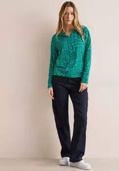 Топ с длинными рукавами Cecil, сине-зеленый