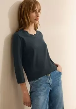 Топ с длинными рукавами Cecil, темно-зеленый