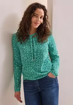 Топ с длинными рукавами Cecil, зеленый