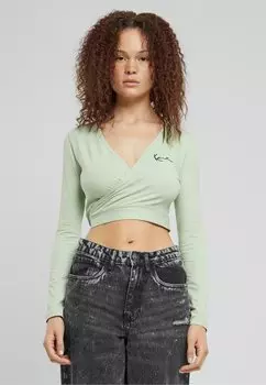 Топ с длинными рукавами CHEST SIGNATURE ESSENTIAL SHORT LACED Karl Kani, цвет light mint
