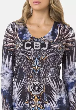 Топ с длинными рукавами Cipo & Baxx, синий