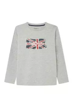 Топ с длинными рукавами CLAG Pepe Jeans, серый