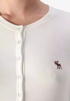 Топ с длинными рукавами CLOUD ICON Abercrombie & Fitch, молочный