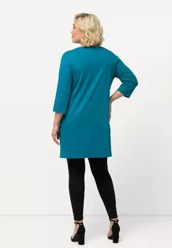 Топ с длинными рукавами COL V MANCHES 3/4 Ulla Popken, бирюзовый